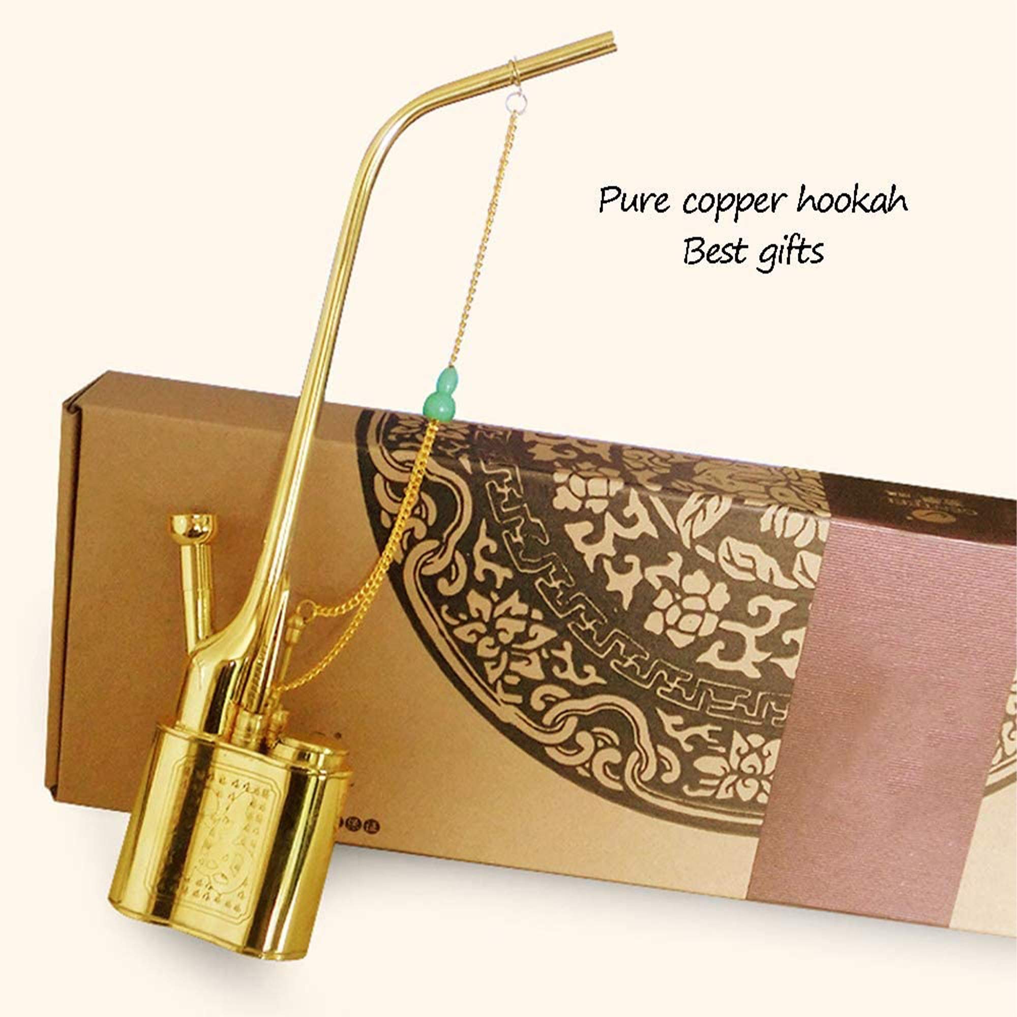 Manguera Mano para Narguile con Accesorios para Shisha Mini Pipa Agua Portátil Juego Shisha Pequeño Agarre con Una Mano como Regalo para Novio Padre Esposo o Amigos