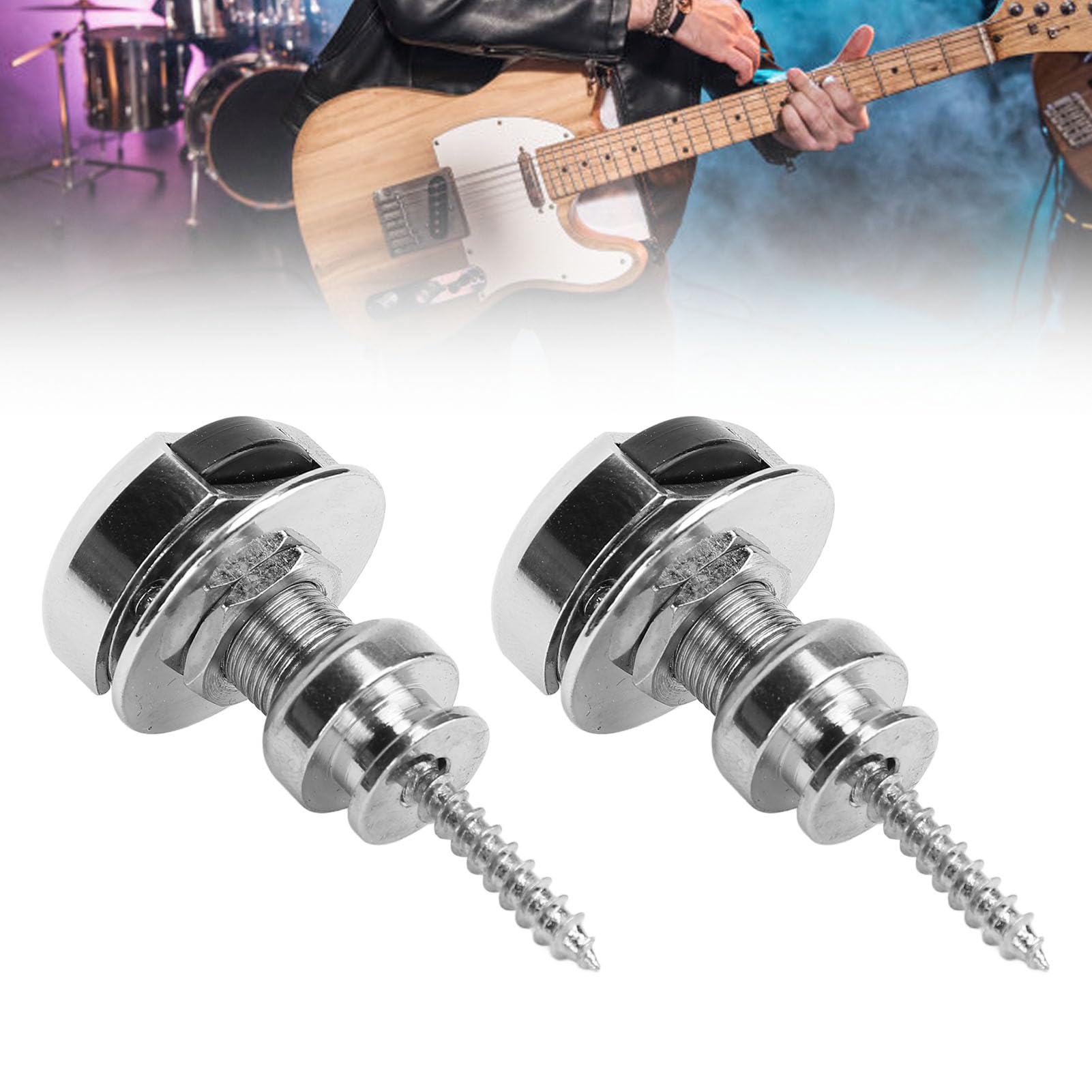 2 Pezzi di Serrature per Tracolla per Chitarra, Sgancio Rapido, Parti di Ricambio per Basso di Lunga Durata, Accessori per Chitarre Elettriche e Altro Ancora