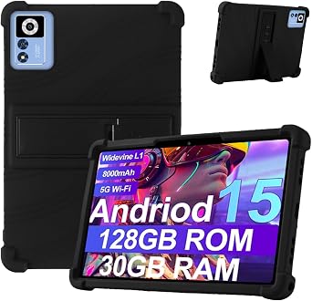 Case for ZIOVO Z168 10.1-Inch Tablet Shockproof Silicone Protective Cover with Kickstand, Drop-Resistant Business Style Black
