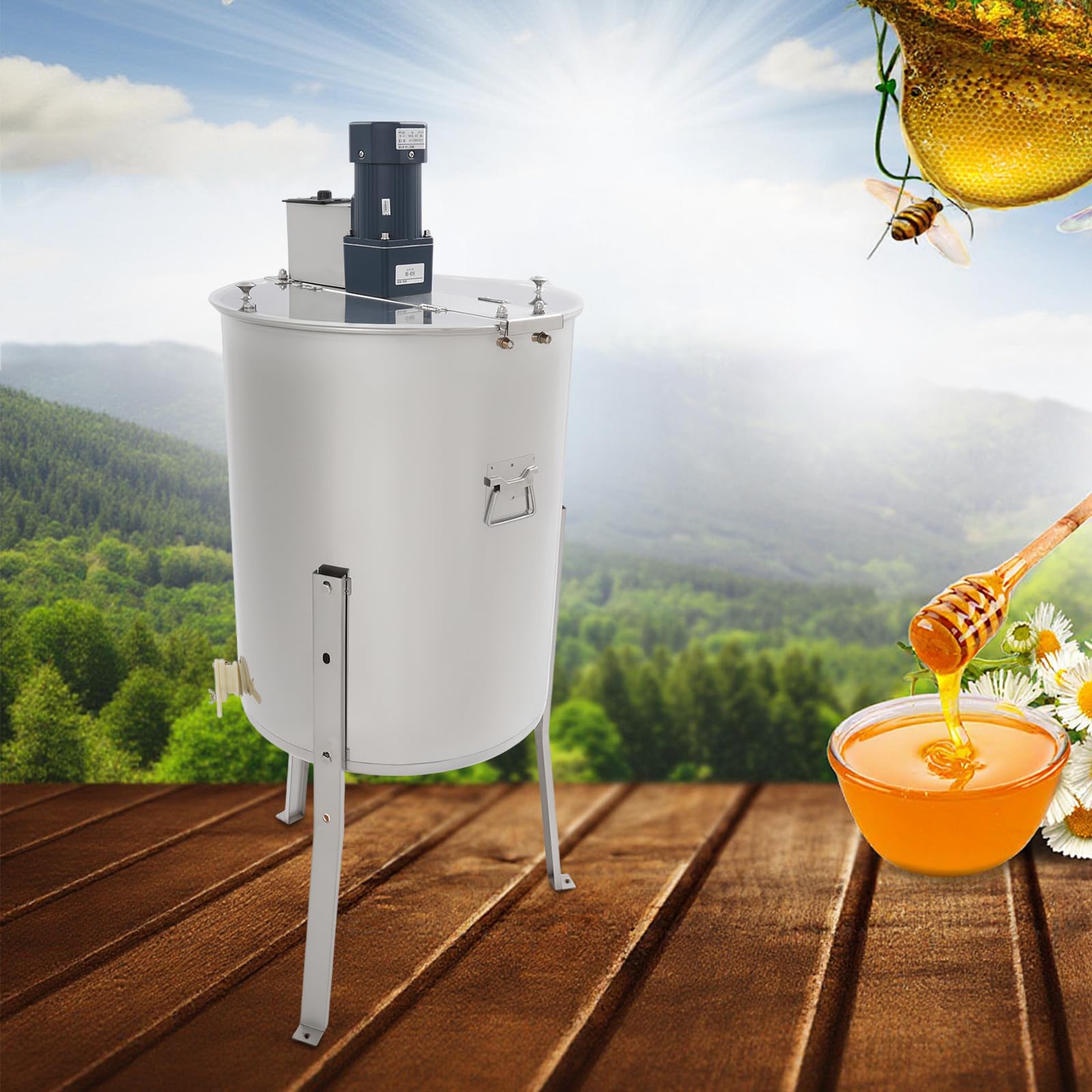 140 Watt Elektrische Honigschleuder Edelstahl Imkerhonigschleuder Tangentiale Edelstahlhonigschleuder Manuelle FüR Die Imkerei Hochwertige Materialien Effizienz Leicht Zu Reinigen Einstellbare