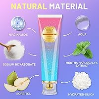 Vista 7 de Pasta de dientes blanqueadora con Niacinamida, Kimralur Pastas de dientes blanqueadoras intensivas con triple Niacinamida, Fórmula sin flúor