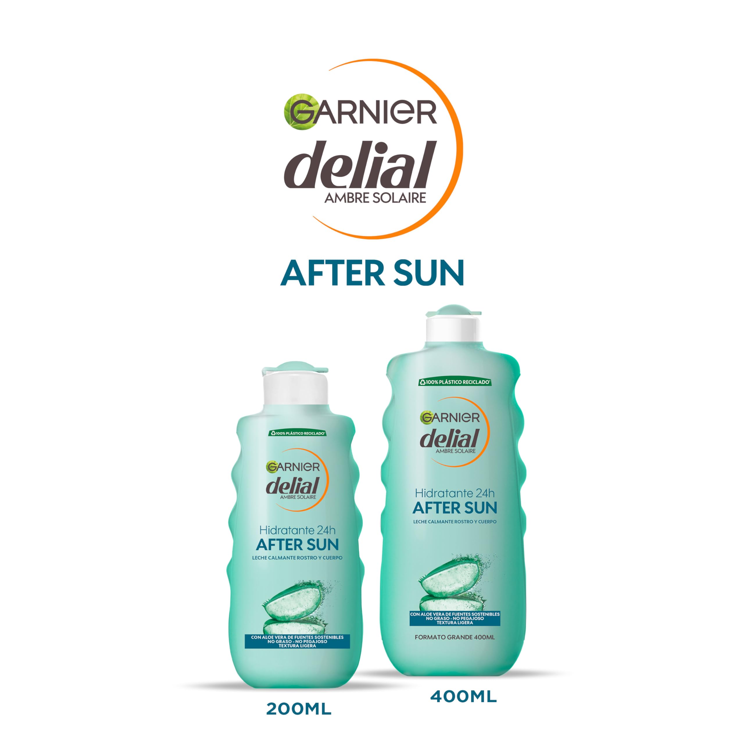 GARNIER DELIAL After Sun Crema Hidratante Calmante Con Aloe Vera Natural Formato Familiar 400 ml