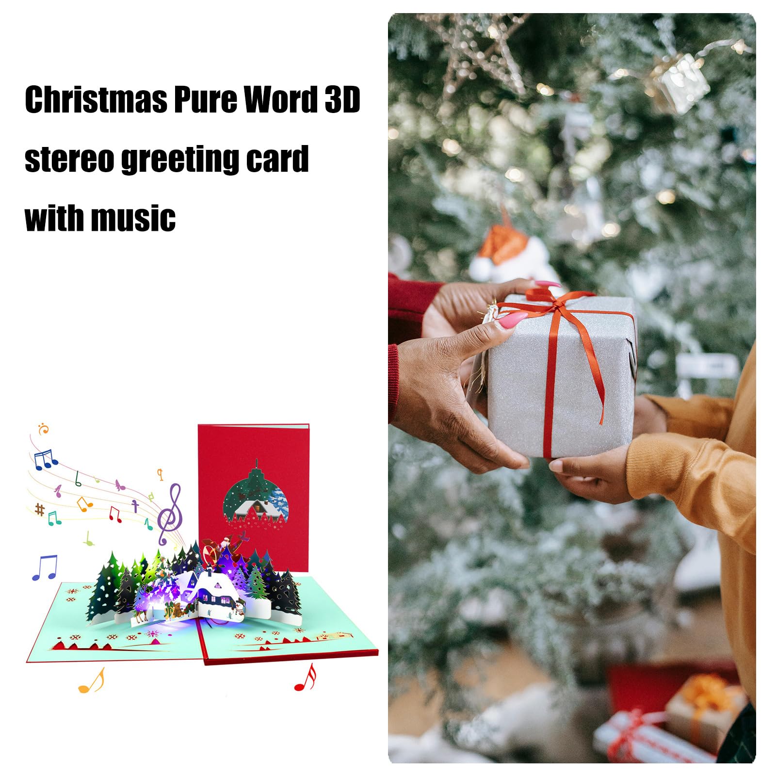 Biglietto Pop-up 3D Con Albero Di Natale: Elegante E Moderno Biglietto Di  Auguri Minimalista Per Le Feste - Italia, image size:1600x1600