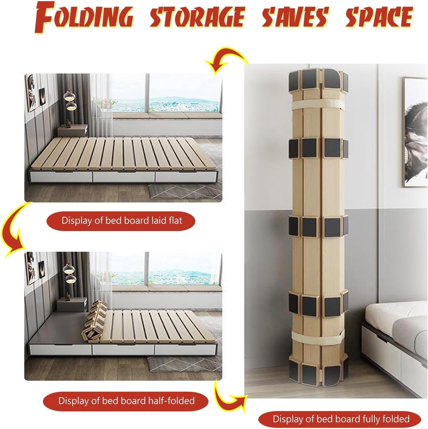 Durable Solid Pine Bunkie Board for Bed Slats Support - Enhance Mattress Stability & Comfort - Wooden Bed Frame Slats (53x74.8in / 135x190cm)