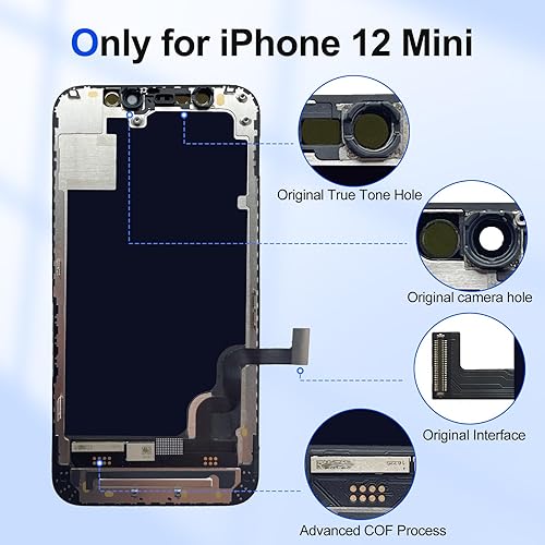 Miniatura 4 de Reemplazo de pantalla para iPhone 12 Mini, pantalla Full HD de 5.4 pulgadas y ensamblaje de digitalizador táctil, pantalla FHD digitalizador de