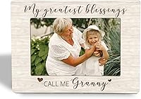 Vista 13 de Marco de fotos para abuela, regalos para abuela, marco de fotos de madera My Greatest Blessings Call Me Grand, 4 x 6 pulgadas