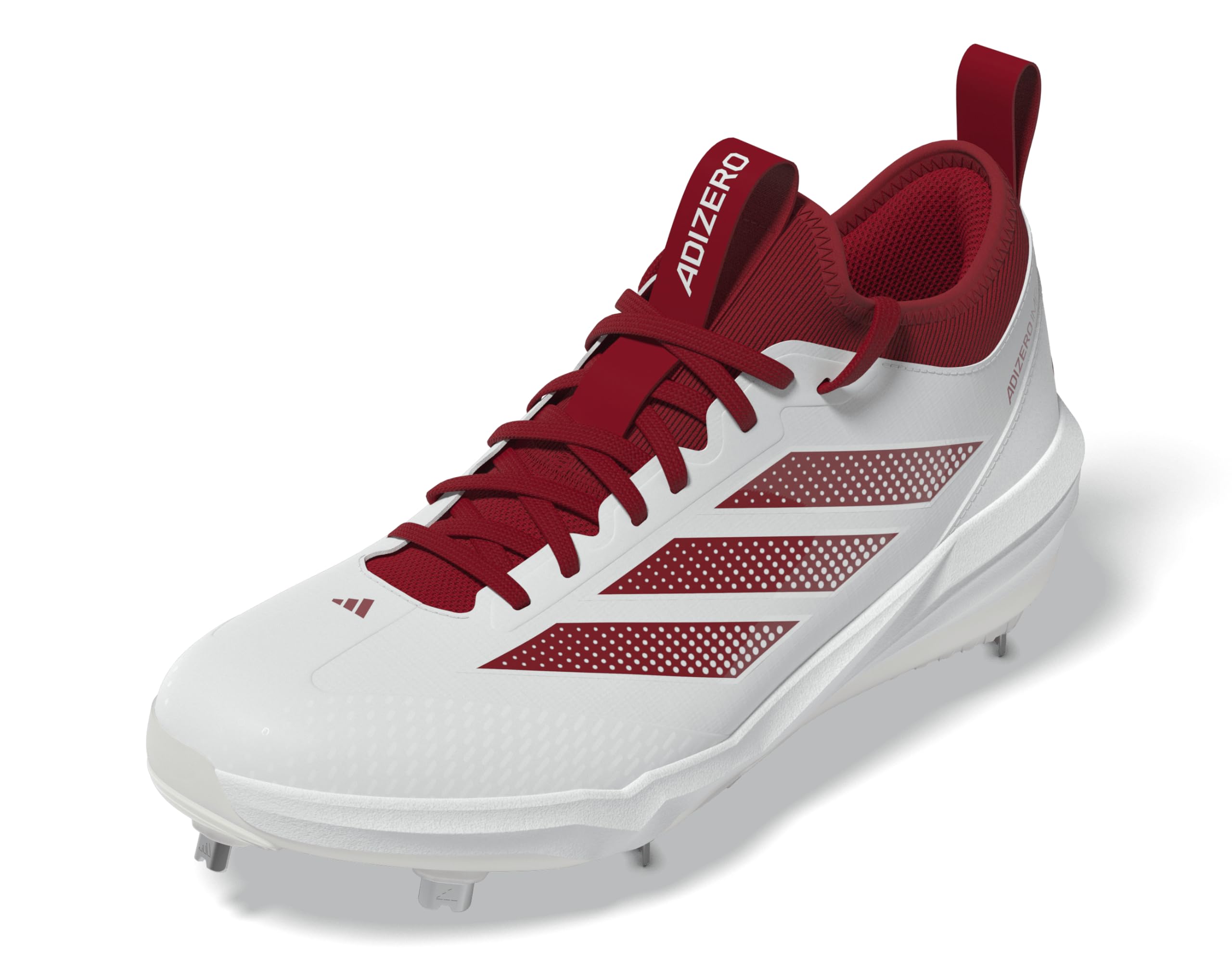 adidas Men's Adizero Impact 2.0 Baseball Sneaker, White/Team Power Red/Team Power Red, 11