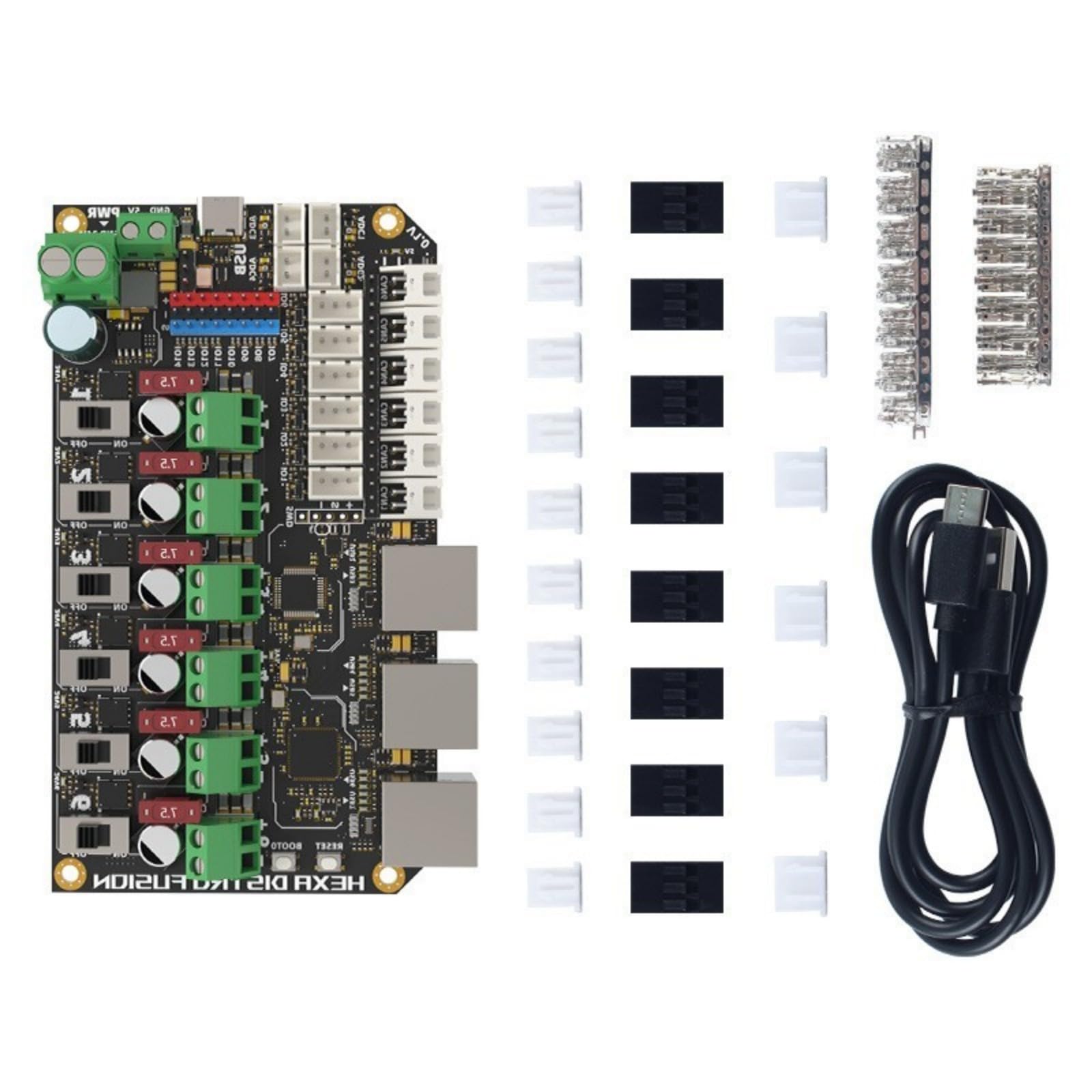 Hub Industriale USB 2.0 a 6 Porte con Controllo Alimentazione programmabile da 7, 5 A per Scheda Stampante