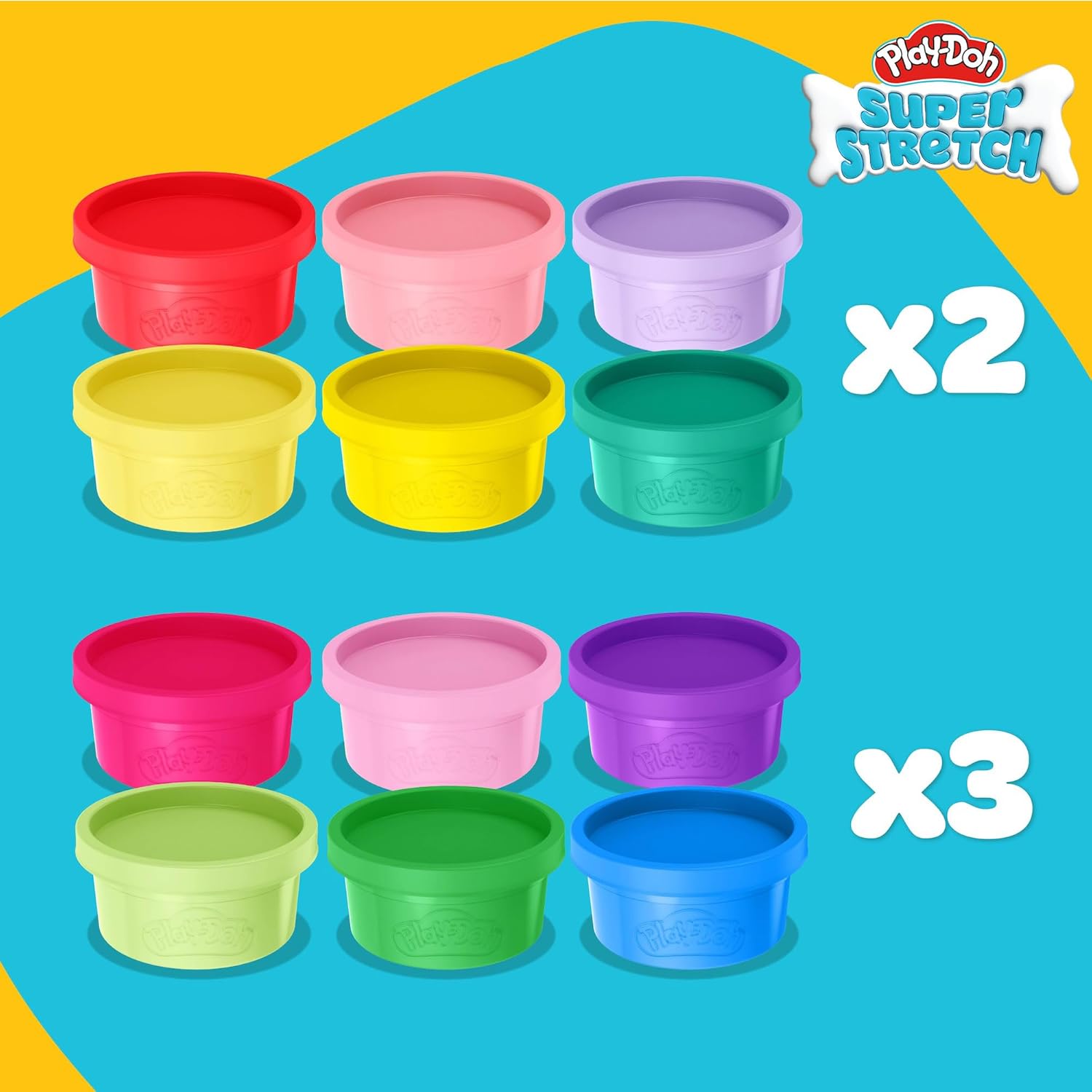 Play-Doh Super Stretch Slime for Kids, 30-Pack Variety, Popular Toys, Gifts and Party Favors