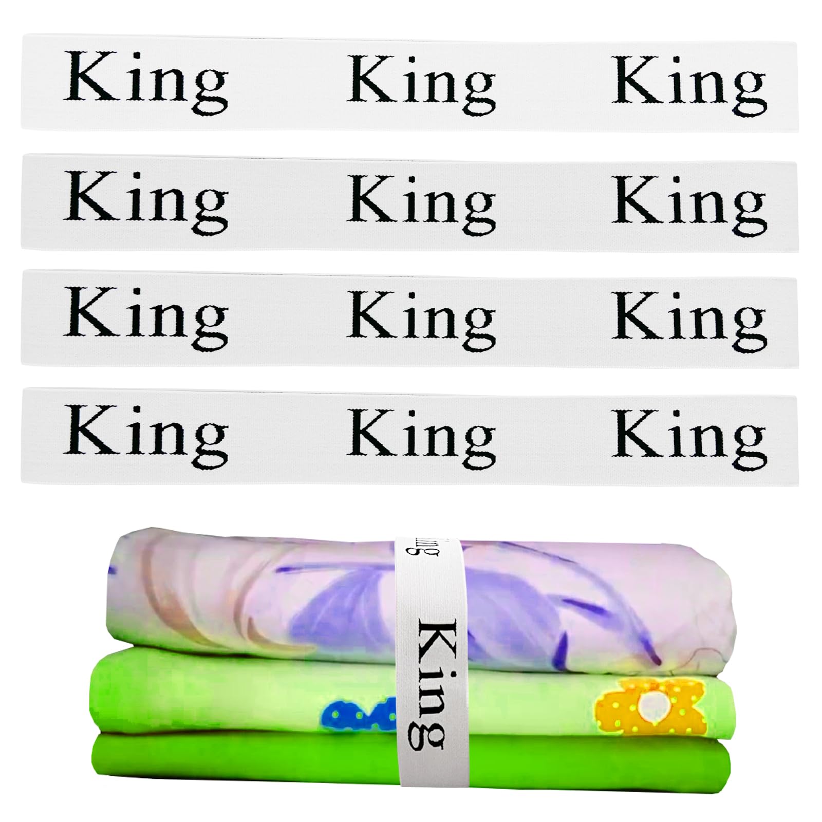 Bed Sheet Organizer Bands Sheet Keepers Closet Organization Sheet Straps Elastic Bed Sheet Linen Labels Sheet Organizer for
