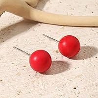 Vista 96 de Natural Stone Stud Earrings for Women 8mm Sterling Silver Genuine Gemstone Earrings Handmade Sterling Silver Crystal Stud Earrings for Women