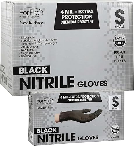 Miniatura 9 de ForPro Disposable Nitrile Gloves, Chemical Resistant, Powder-Free, Latex-Free, Non-Sterile, Food Safe, 4 Mil