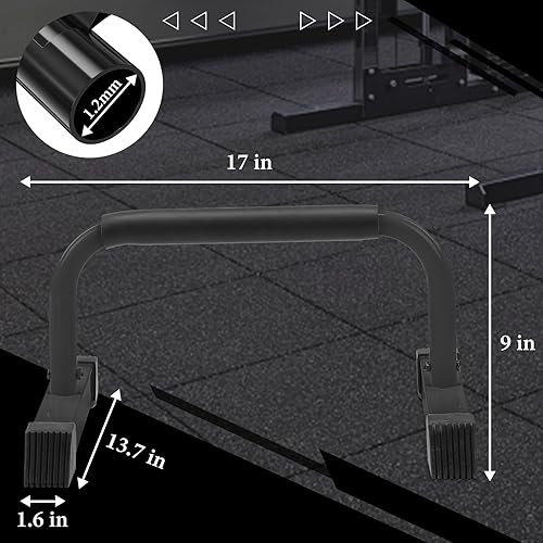 Miniatura 7 de Barras de inmersión, 700 libras, 9 pulgadas de altura, con mango de EVA para el hogar, gimnasio, gimnasia, equipo de calistenia, apartamento, patio,