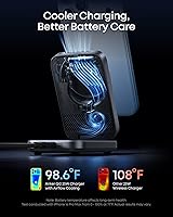 Vista 3 de Anker Prime - Estación de carga inalámbrica 3 en 1, compatible con soporte de cargador MagSafe, cargador plegable con certificación Qi2.2 de 25 W
