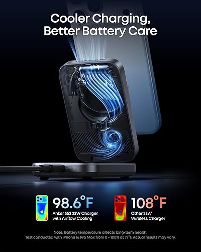 Miniatura 3 de Anker Prime - Estación de carga inalámbrica 3 en 1, compatible con soporte de cargador MagSafe, cargador plegable con certificación Qi2.2 de 25 W