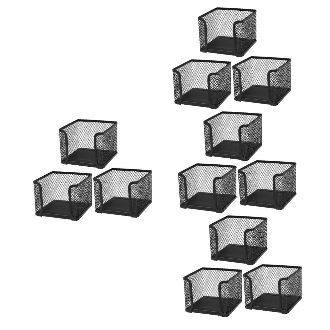 SHINEOFI 4 Set Di Blocchi Note in Rete Di Ferro Di Capacità Portablocco Da Scrivania Organizer Per Ufficio Facile Da Installare 3 Pezzi * 4