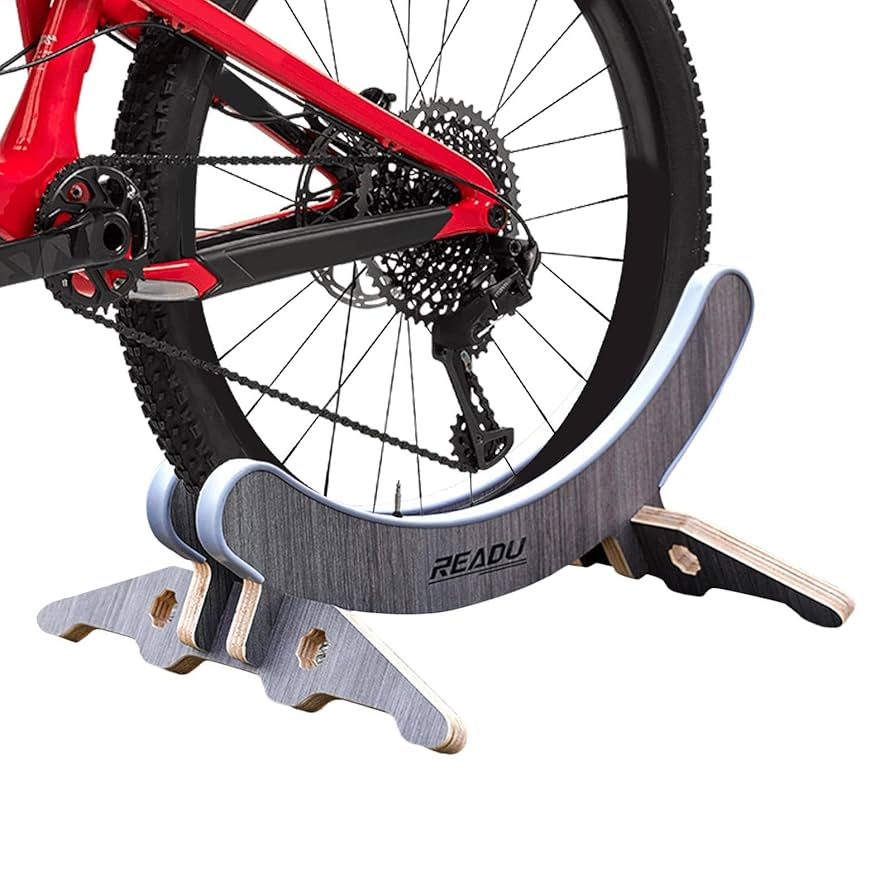 Amazon.co.jp: 木製自転車スタンド,厚木床タイプ駐輪ラック