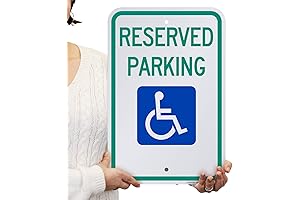 SmartSign Basics Reserved Federal Handicap Parking Sign