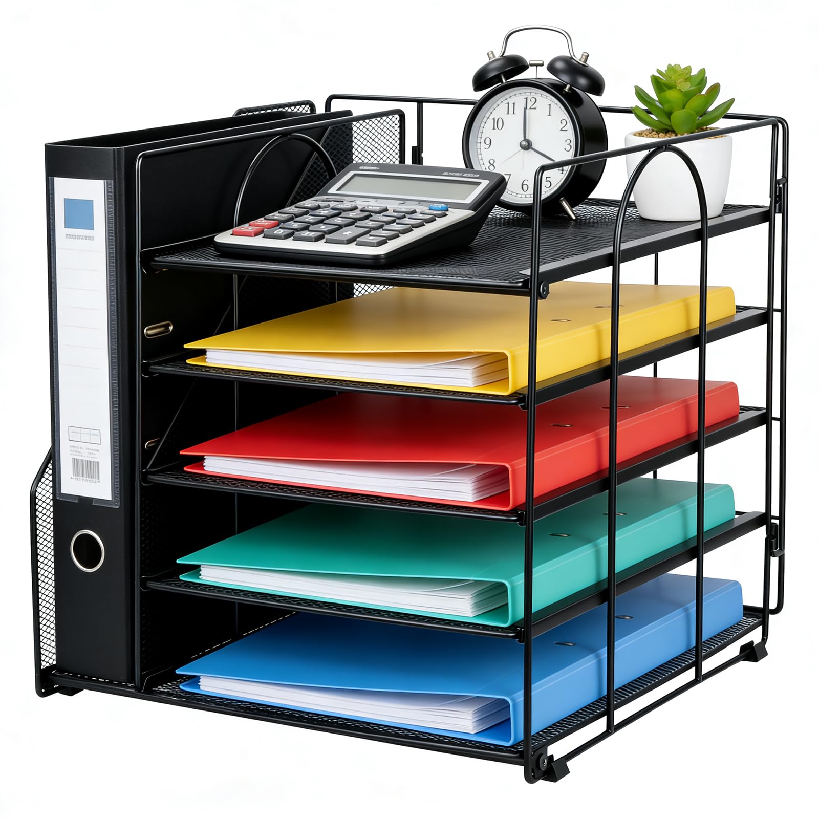 Voency Schreibtisch Organizer mit Aktenhalter, 5 Ebenen Papi
