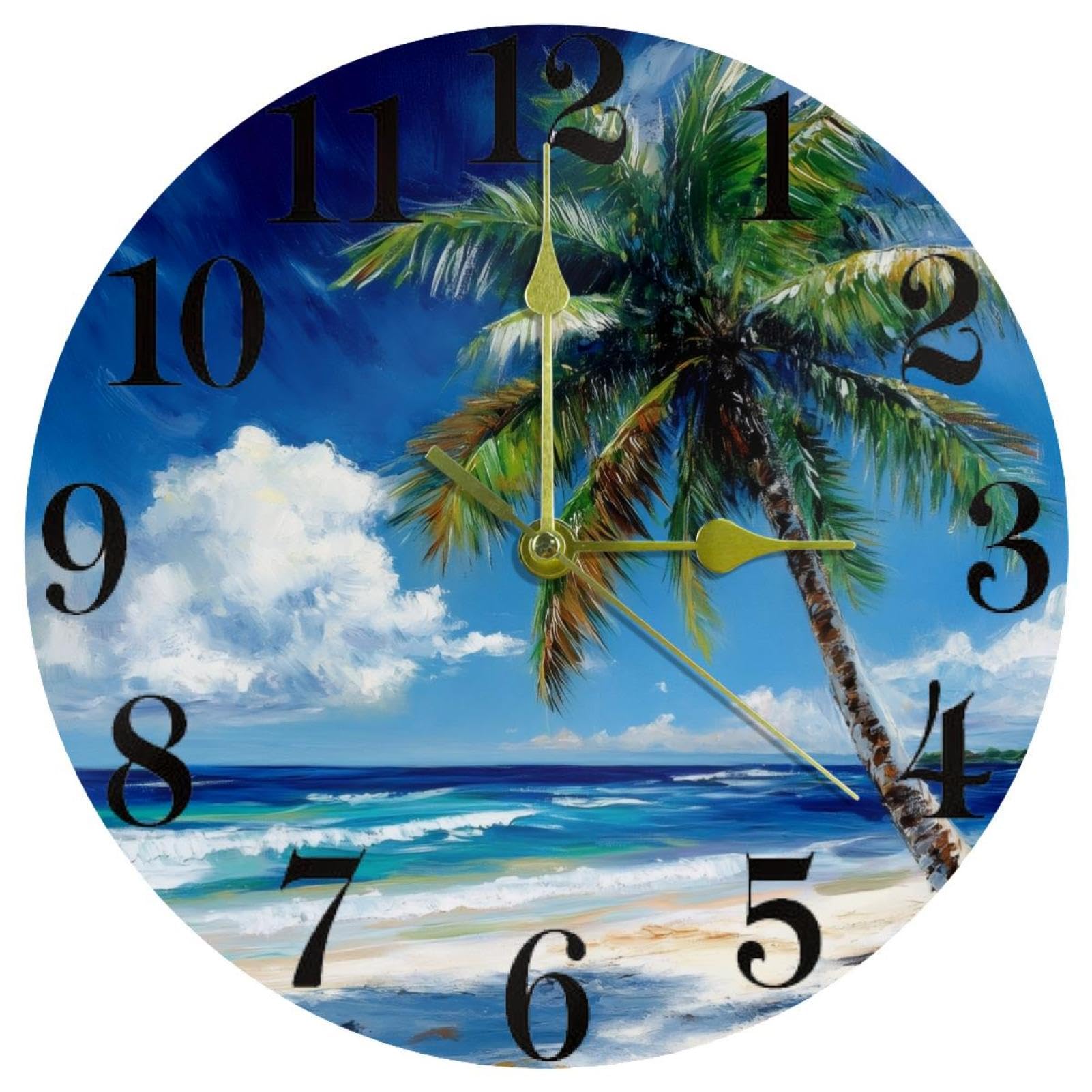 Horloge murale originale plage idée cadeau maison et bureau