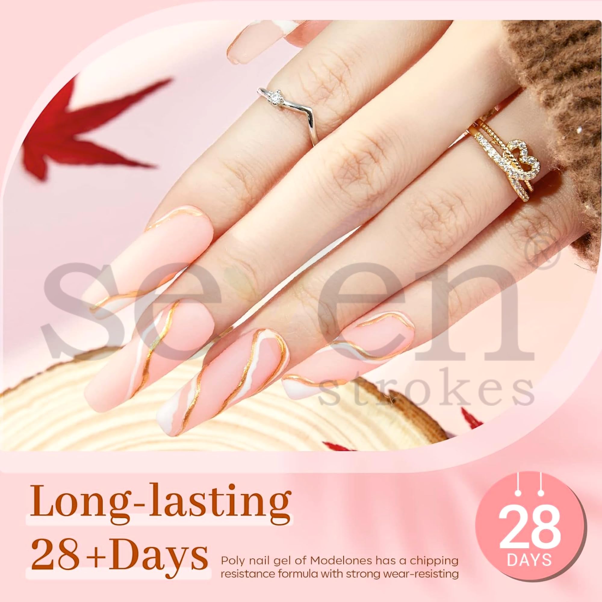 SEVEN STROKES TOXIC FREE I NAIL ART KIT I POLYGEL NAIL KIT I POLYGEL NAIL EXTENTION KIT for Builder Gel UV Nail Art Kit Nail Extension Set ((Nude)) - Image 4 thumbnail