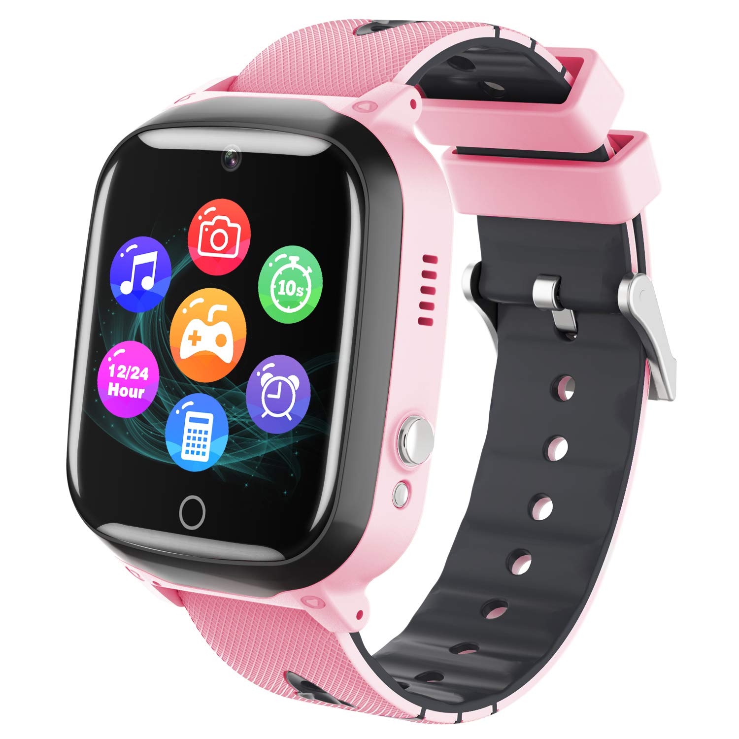 Smart Watch for Kids - Children Smartwatch Boys Girls with 7 Intelligent Games Music MP3 Player HD Selfie Camera Calculator Alarms Timer 12/24 Hours Customized Wall Paper for 4-12 Years Old Students