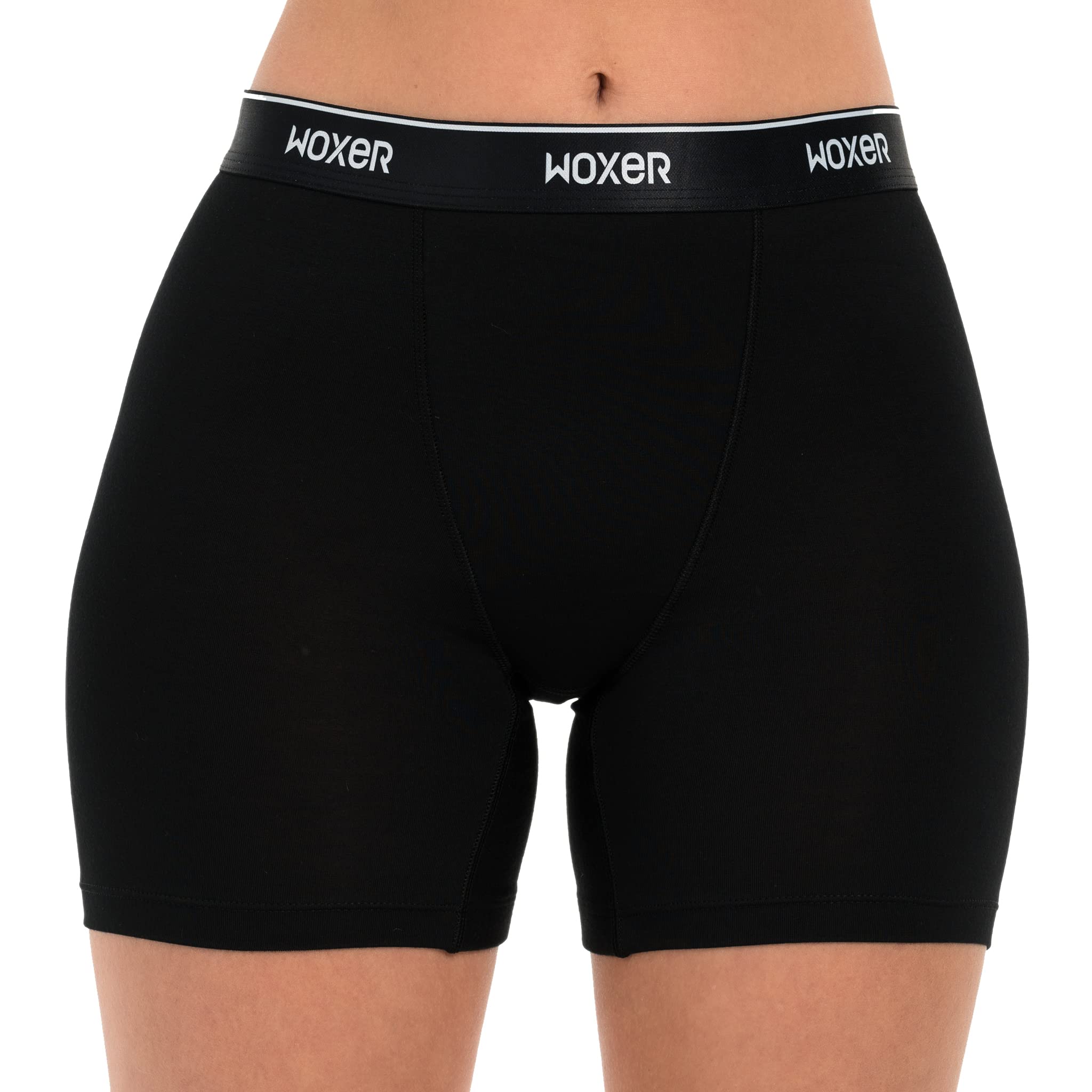 WoxerWomens Baller 5" High Waisted Boy Shorts Underwear – Seamless Boxer Briefs, Boyshort Panties, No Show Women’s Boxers