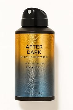 Bath & Body Works After Dark Body Spray for Men, 3.7 fl oz Amber & Smooth Suede Scent, All-Day Freshness, Lightweight Body Mist