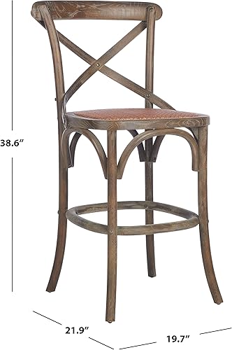 Miniatura 2 de Safavieh Home Collection Franklin Weathered Grey Taburete para mostrador de 24 pulgadas (totalmente montado)