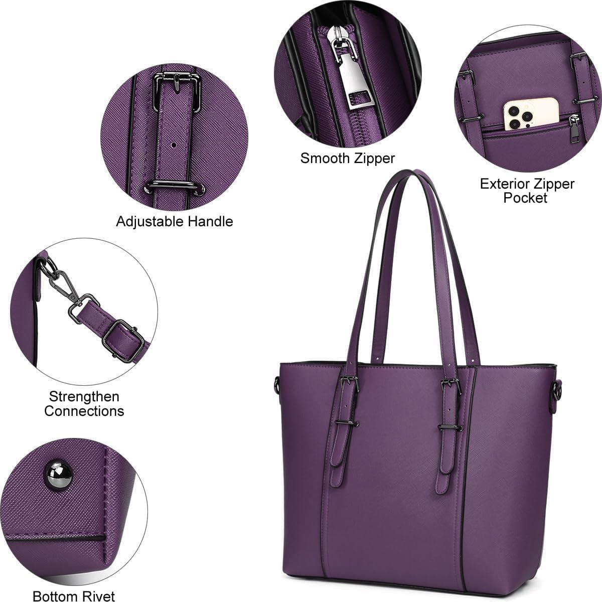 Women Purses and Handbags Tote Shoulder Bag Top Handle Satchel Bags for Ladies - Image 7