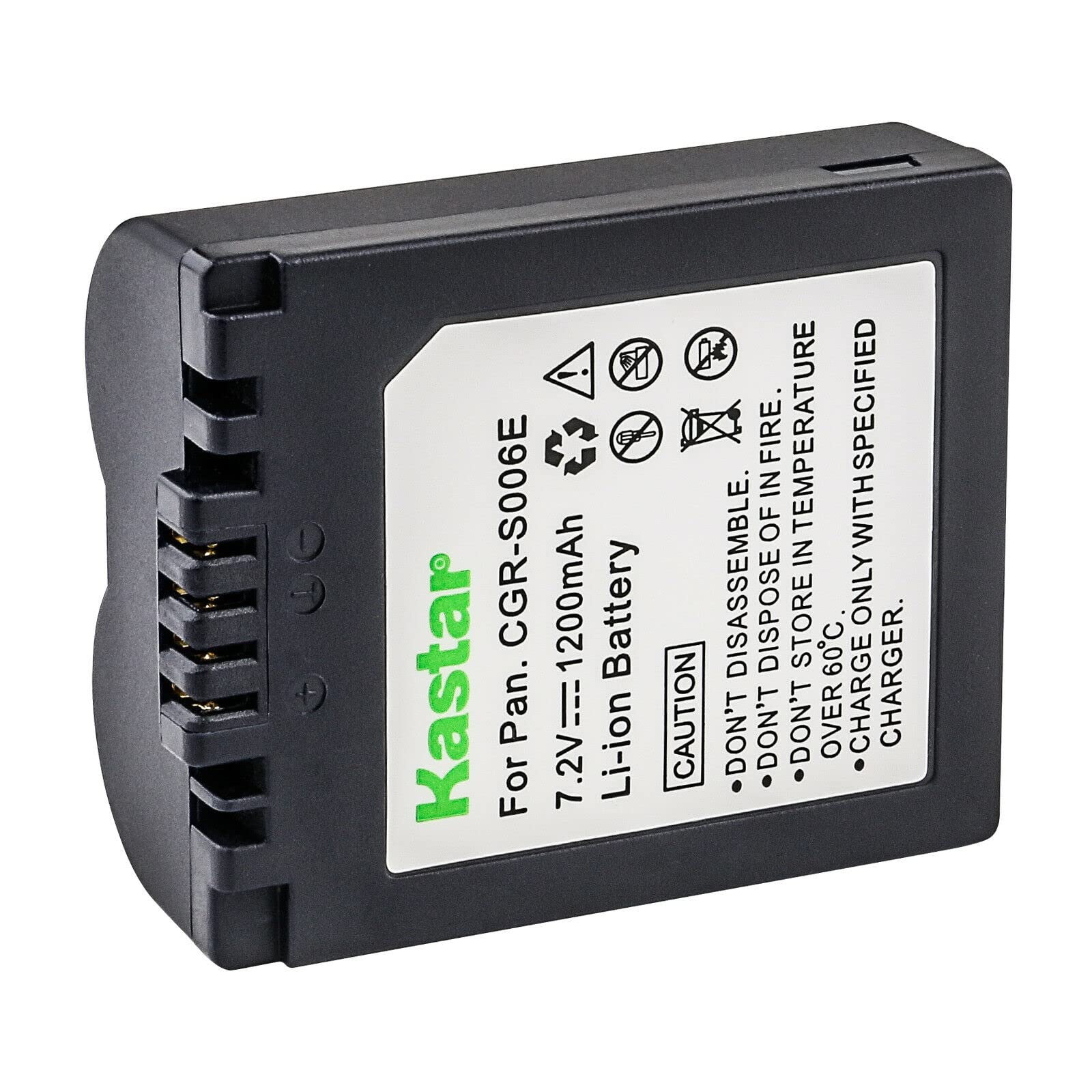 Kastar 1-Pack CGA-S006 Battery Replacement for Panasonic Lumix DMC-FZ7, Lumix DMC-FZ7BB, Lumix DMC-FZ7BS, Lumix DMC-FZ7EBK, Lumix DMC-FZ7EBS, Lumix DMC-FZ7EEK, Lumix DMC-FZ7EES Camera