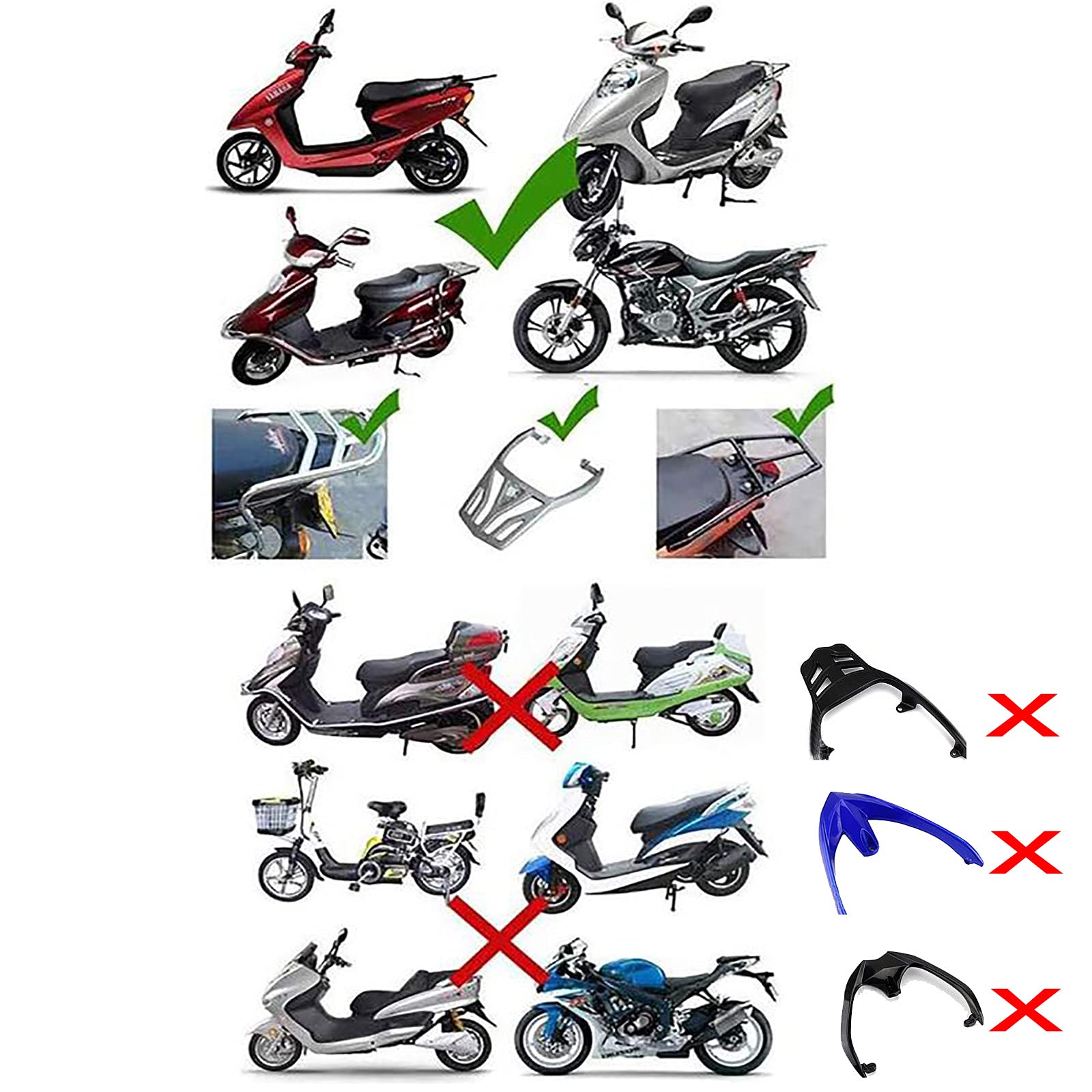 Uniwersalny kufer motocyklowy do motocykli turystycznych, kufer na bagaż tylny, kufer tylny na motocykl skutera, futerał z miękkim oparciem - może przechowywać 2 kaski.