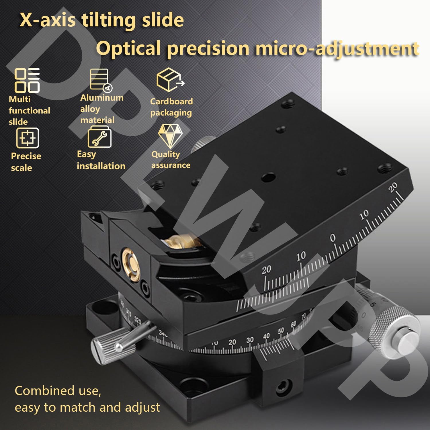 Dovetail Groove Stage Optical Positioning Sliding Table Manual Adjust Trimming Bearing Rotation Platform Motion Sliding Table for Precision Equipment Setup Alignment
