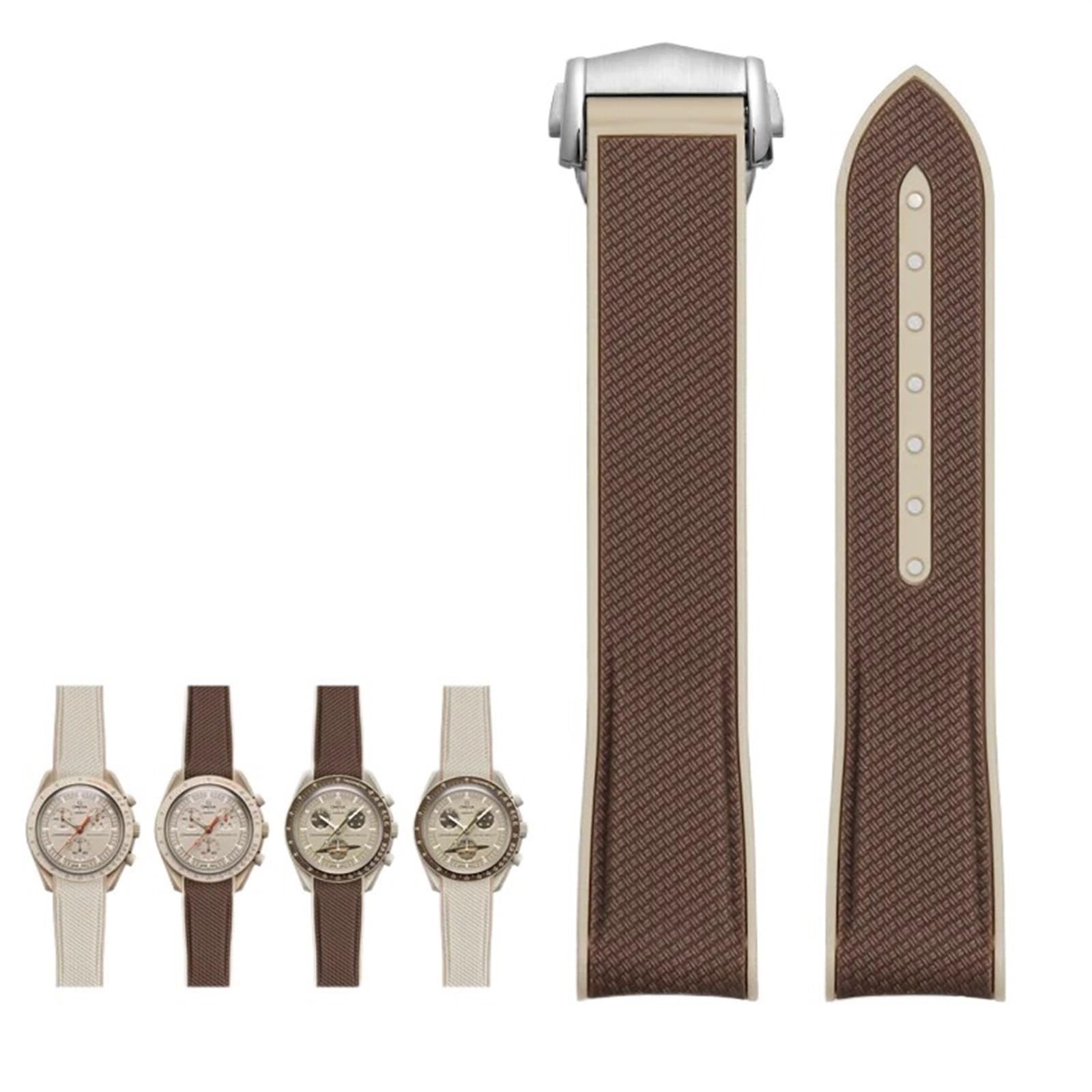 Bracelet MoonSwatch à libération rapide en silicone souple et robuste de 20 mm - 8
