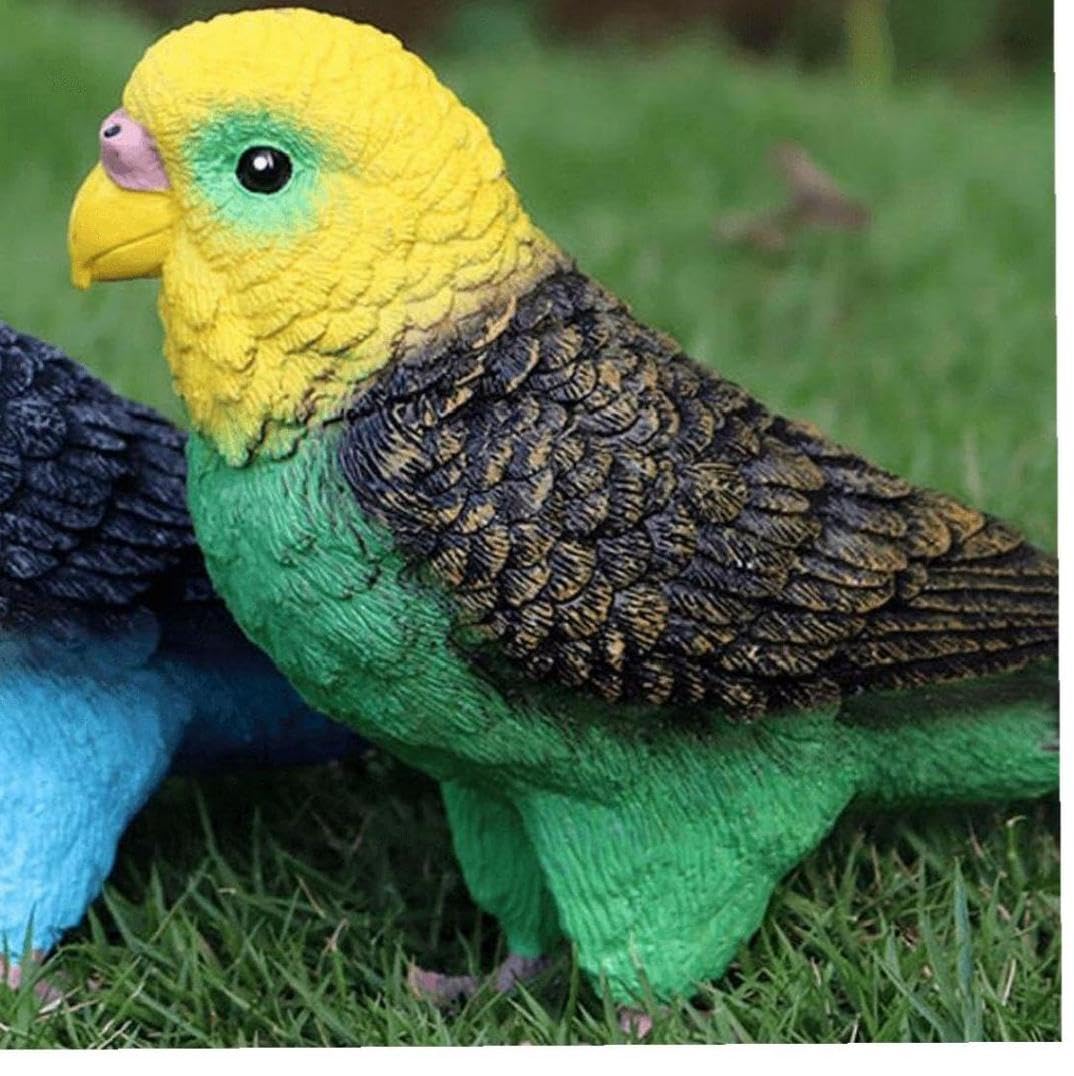 Amazon.co.jp: 人工鳥の彫像オウムの模型 生き生きとした動物の彫像 