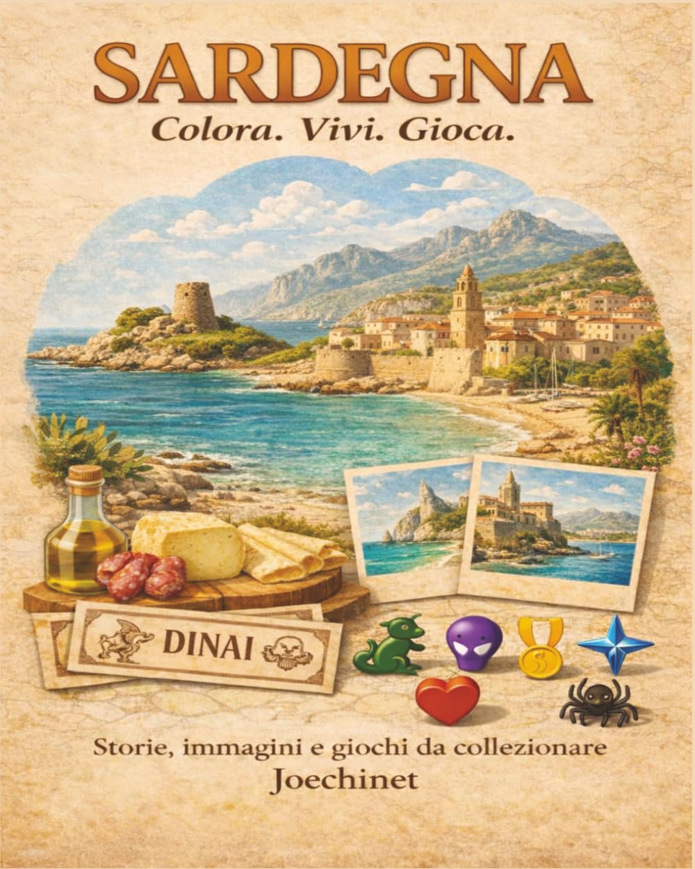 Sardegna: Colora, Vivi, Gioca: Libro da colorare e da vivere: racconti, illustrazioni e gioco da tavolo fai-da-te ispirato alla Sardegna (Colora, ... – L’Italia da scoprire regione per regione)