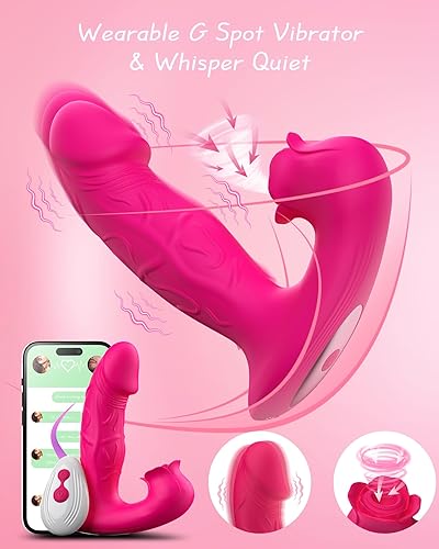 Miniatura 4 de Juguete vibrador rosa para mujer, estimulador de consolador de succión con 9 modos de vibrador, control remoto, estimulación del pezón, juguetes