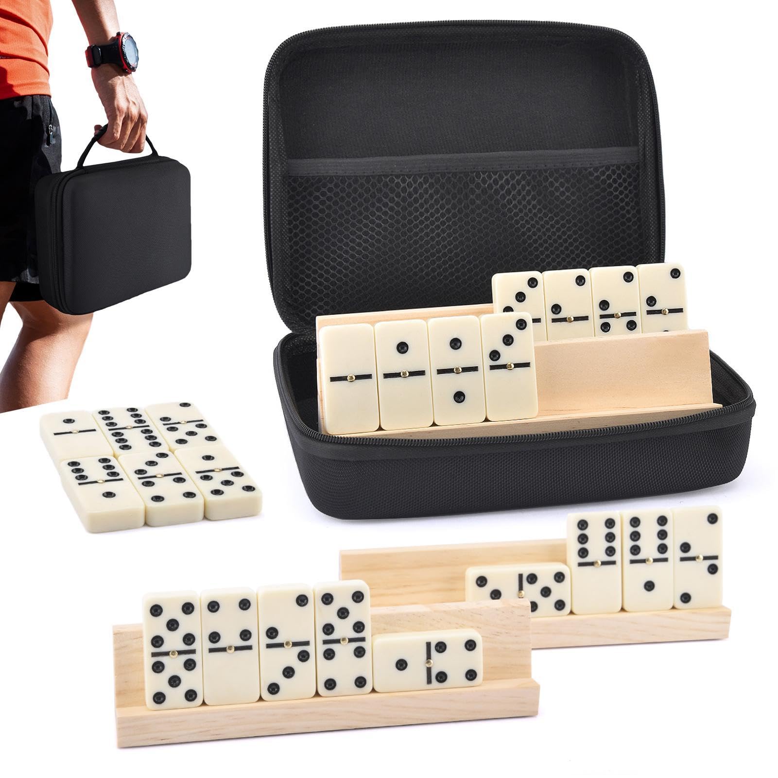 Dominospiel für Erwachsene, Dominospiel im Koffer, für Erwachsene, Kinder