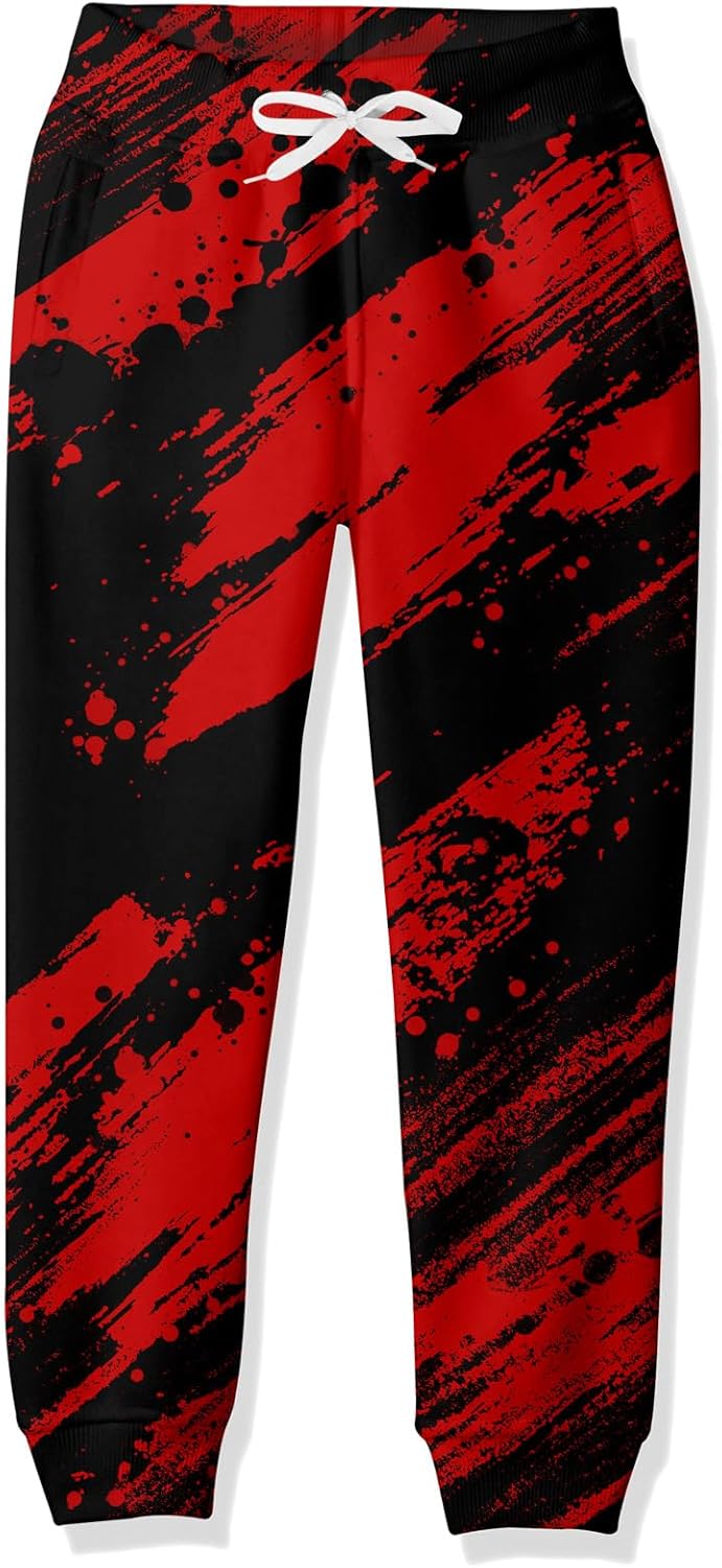 uideazone 6-13T Boys Pants Funny 3D Graphic Sweatpants Little Boys Jogger Pants for Sport Gym Casual