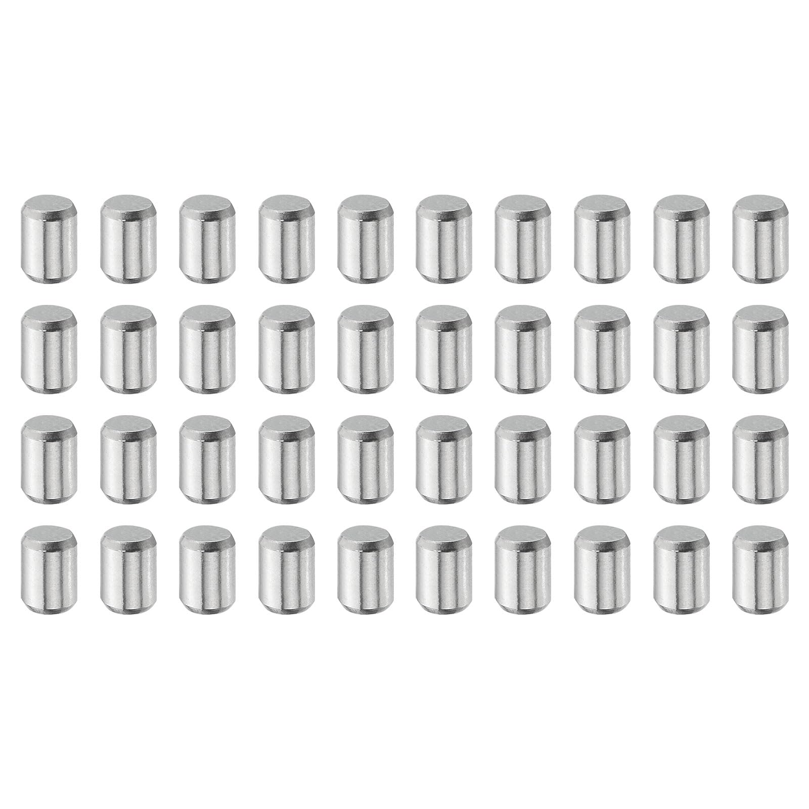 QUARKZMAN 40 Pz 5 mm x 8 mm perni di legno, perni cilindrici in acciaio inossidabile 316L supporto mensola perno perno asta fissaggio elementi mensola perni in metallo tono argento