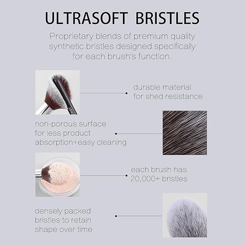 Miniatura 3 de ENERGY Juego de brochas de maquillaje de primera calidad, bronceador, rubor, corrector, contorno de sombra de ojos con polvos de crema líquida,