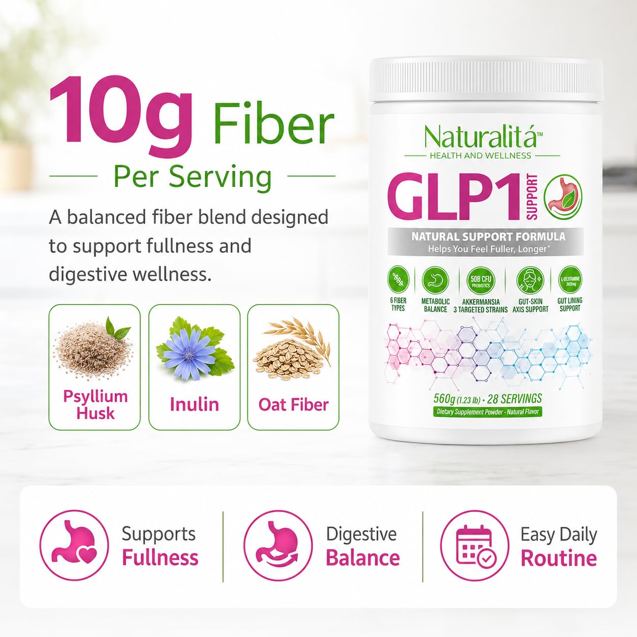Naturalitá Craving Support Fiber with Psyllium - 28 Servings — Amazon image 3