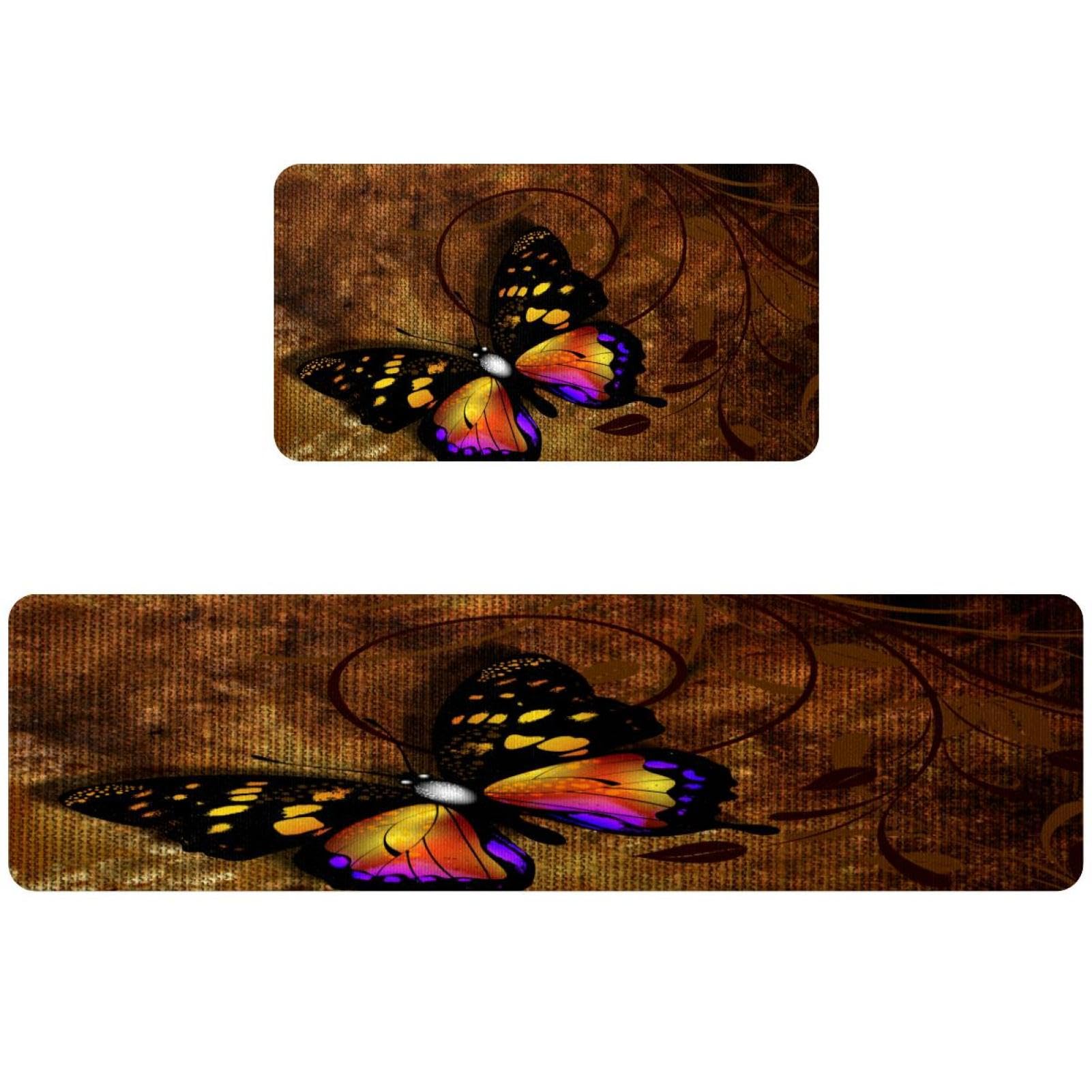 Alfombrilla de cocina vintage antideslizante VAPOKF alfombra lavable para cuarto de lavado 2 piezas