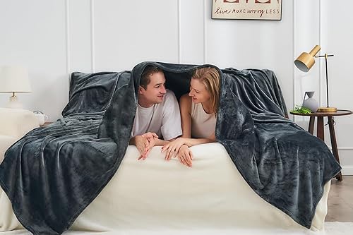 Miniatura 8 de Commollis Manta de forro polar extragrande King de 120 x 120 pulgadas (10 x 10 pies), manta gigante de franela para cama, sofá, campamento y viajes,