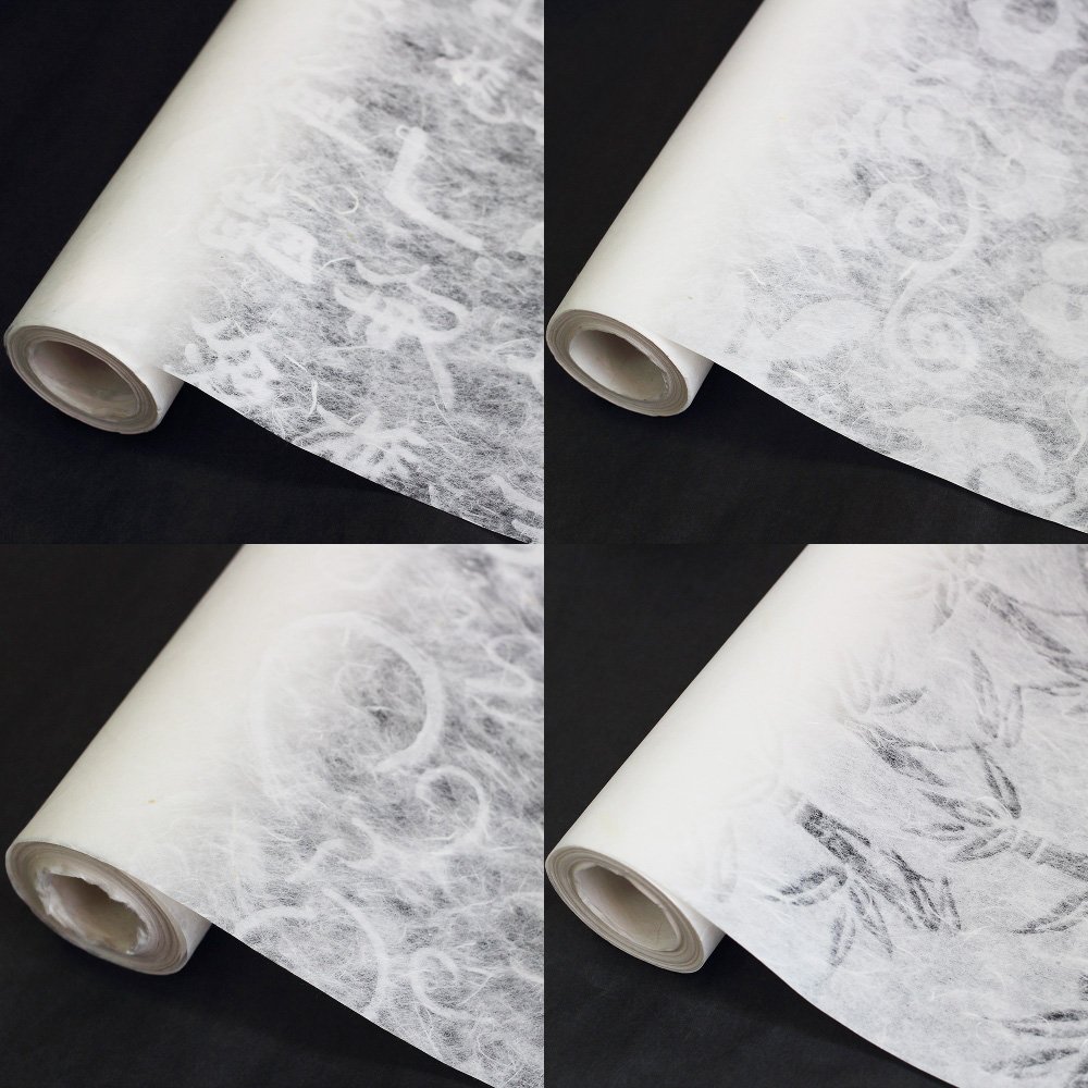Naraon stylos coréen traditionnel papier mûrier stylos Swirl Motif conçu Blanc 65 x 2 000 cm