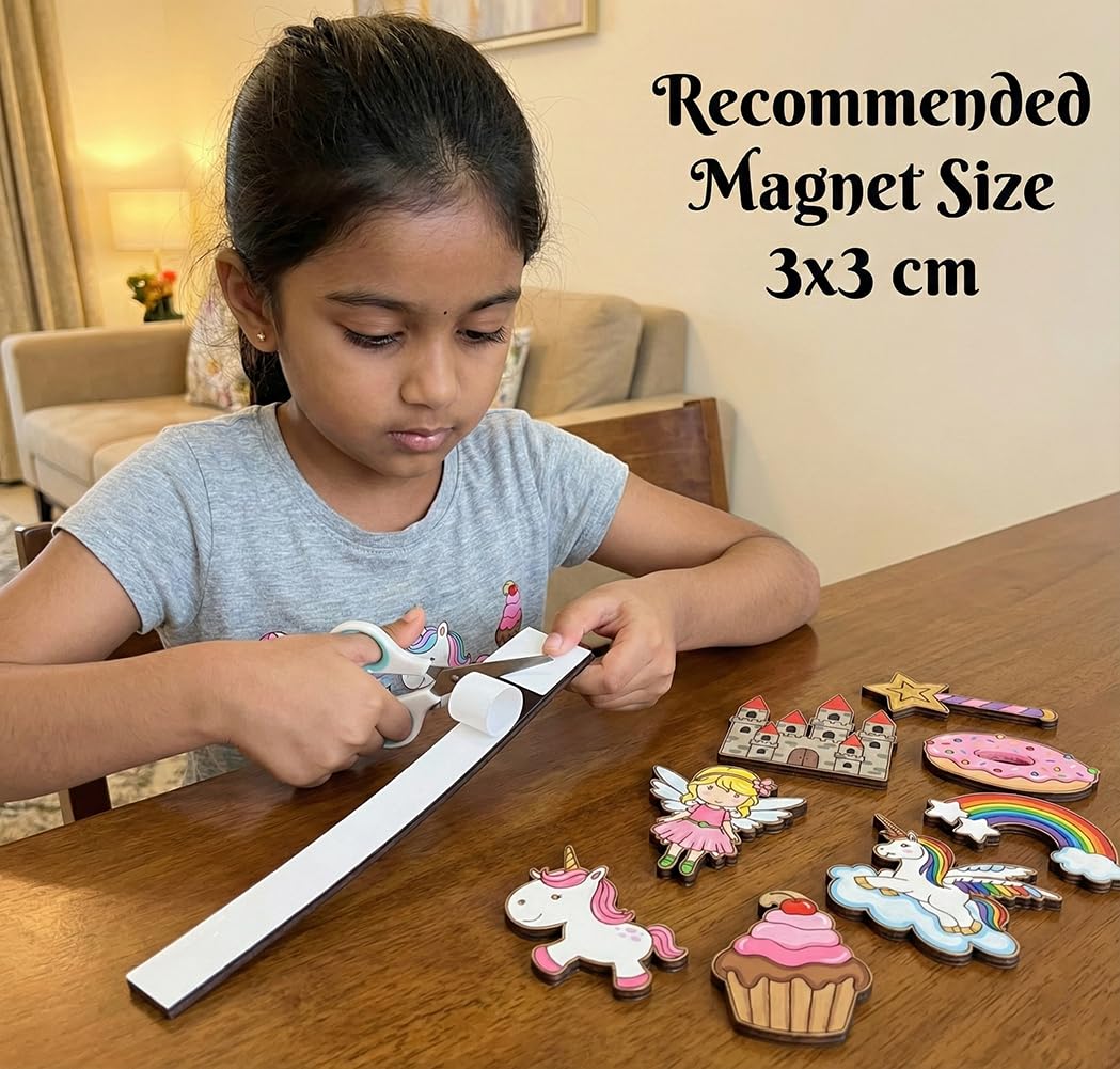 ImagiVibe Fairy Princess Unicorn DIY Fridge Magnet Painting Kit for Kids 4+ 3