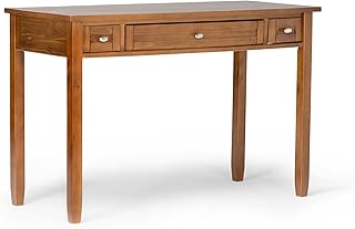 SIMPLIHOME Warm Shaker Desk - 48 Inch Wide Solid Wood Writing Desk in Li...