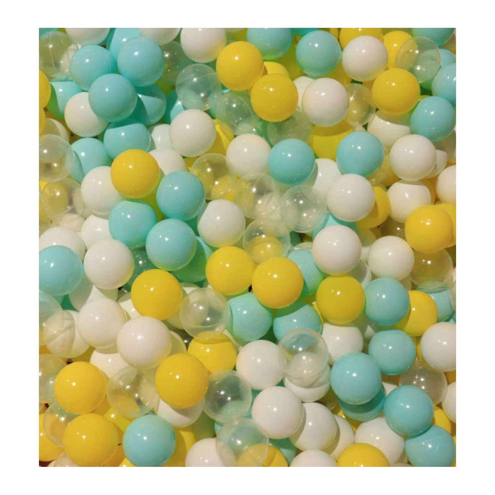 YESBAY 100Pcs Ball Pit Balls Play Balls Thickened Eco-Friendly Smooth Reusable Bite-Resistant Hand-on Ability PE Material Macaron Color Pit Balls for Pool Birthday Party Favors 1