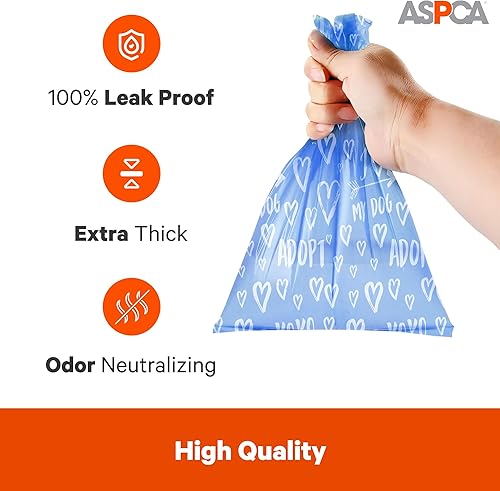 Miniatura 3 de ASPCA Bolsas para excrementos de perro 240 bolsas de 16 rollos aroma de montaña estampado de corazones estampado de corazón AS1000