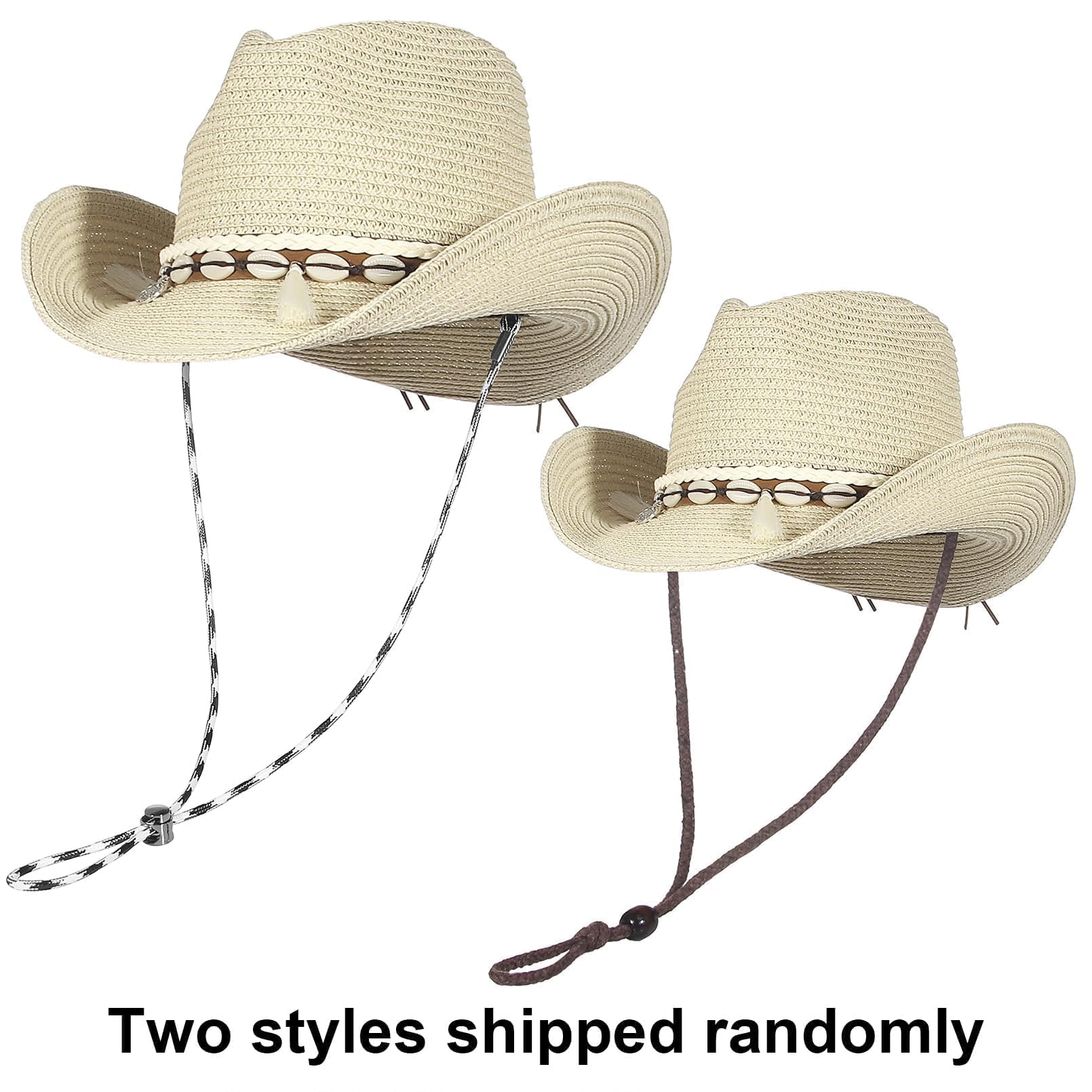 EOZY Chapeau de Cowboy en Paille pour Femme
